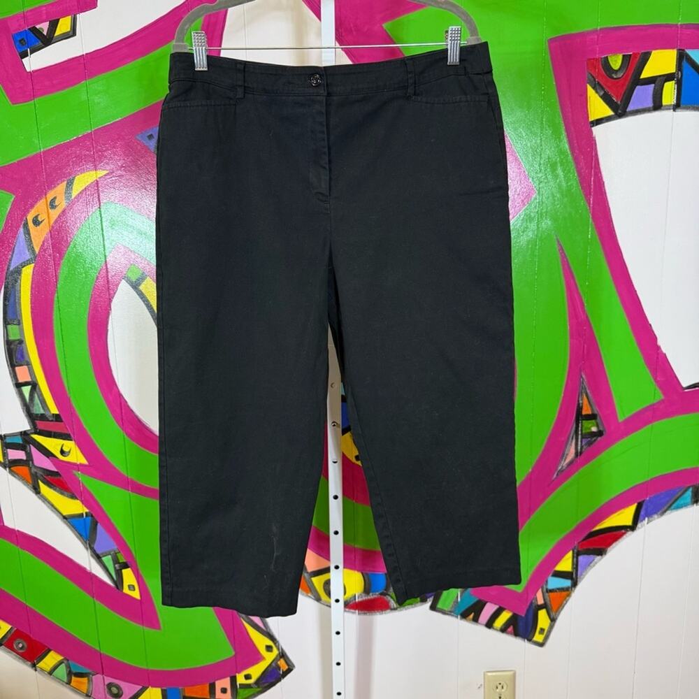 Briggs New York Black Capris for Office Wear. Size 16. In good used condition!